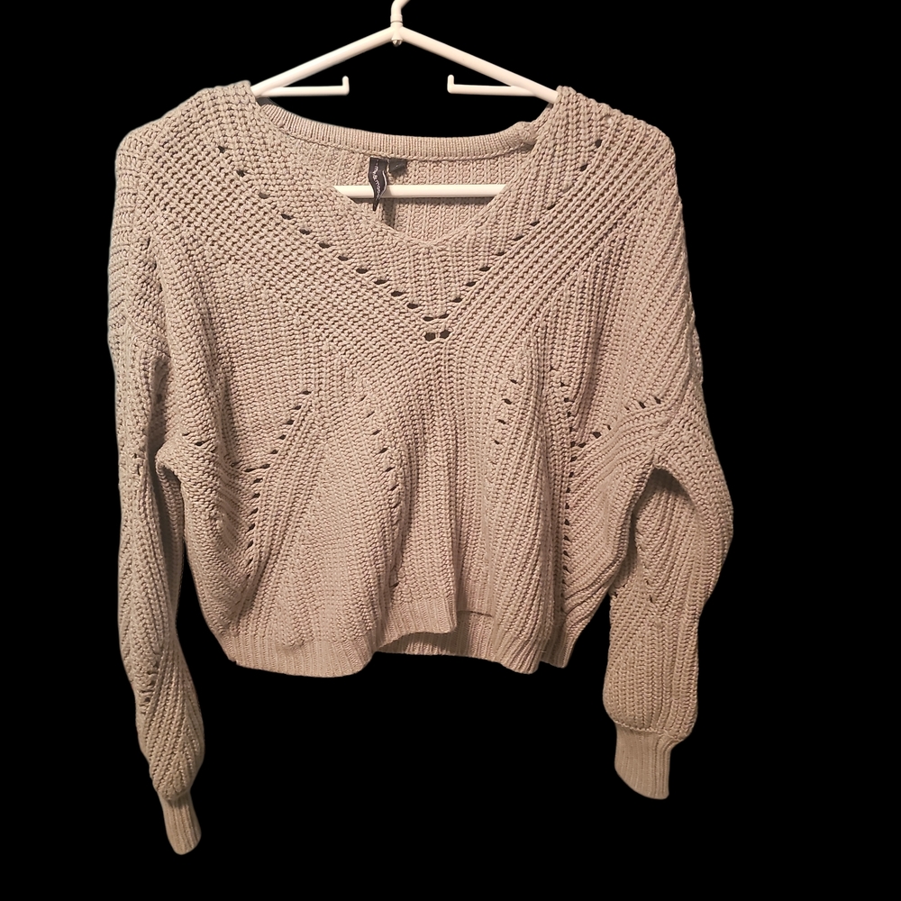 moon & madison V-Neck Sweater - Cream‎